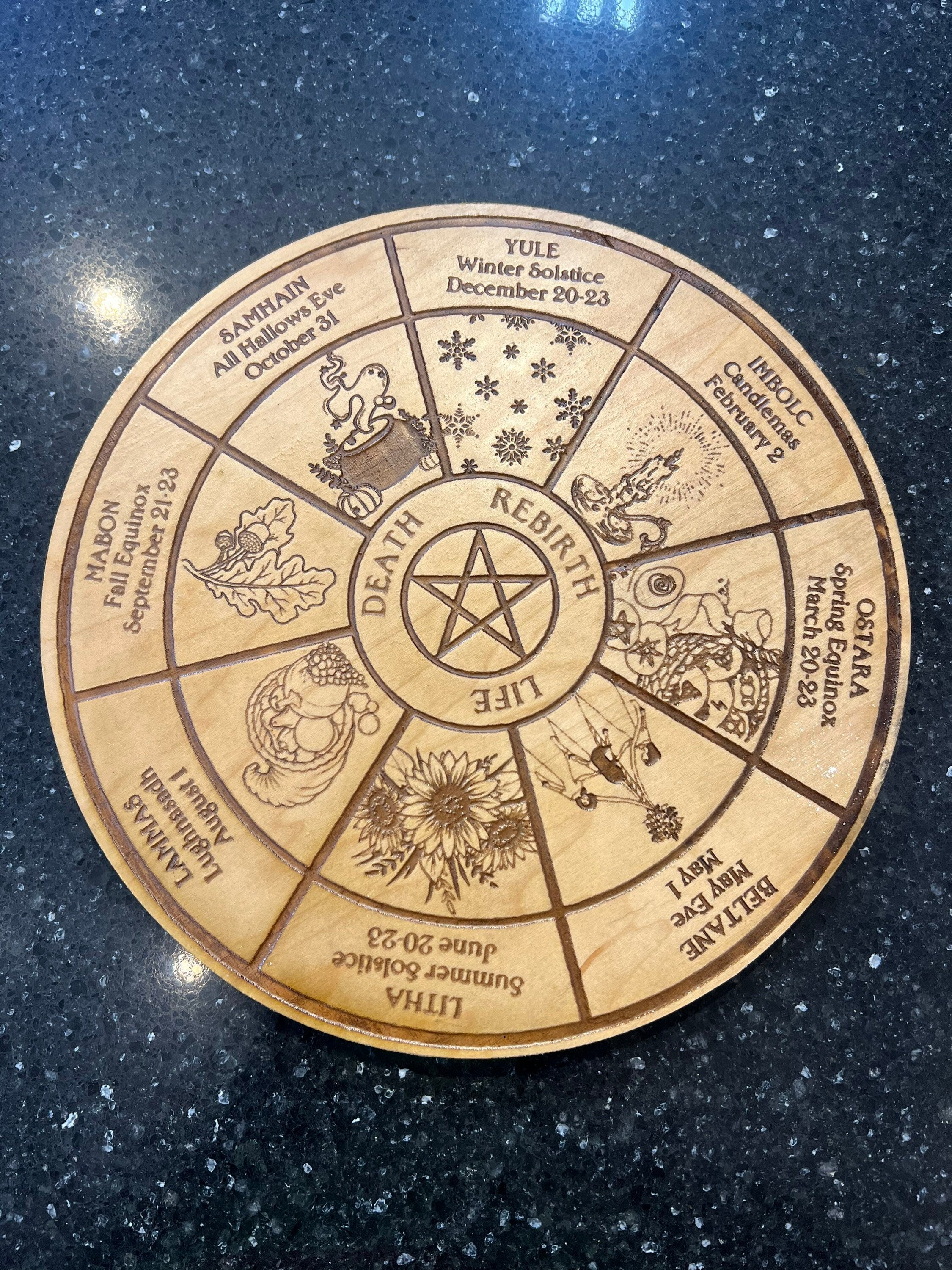 Custom Wheel of The Year - Sabbat - Wheel Of The Year - Pagan Calendar - Calendar - Witchy - Pagan - Druid - Yule - Beltane - Samhain