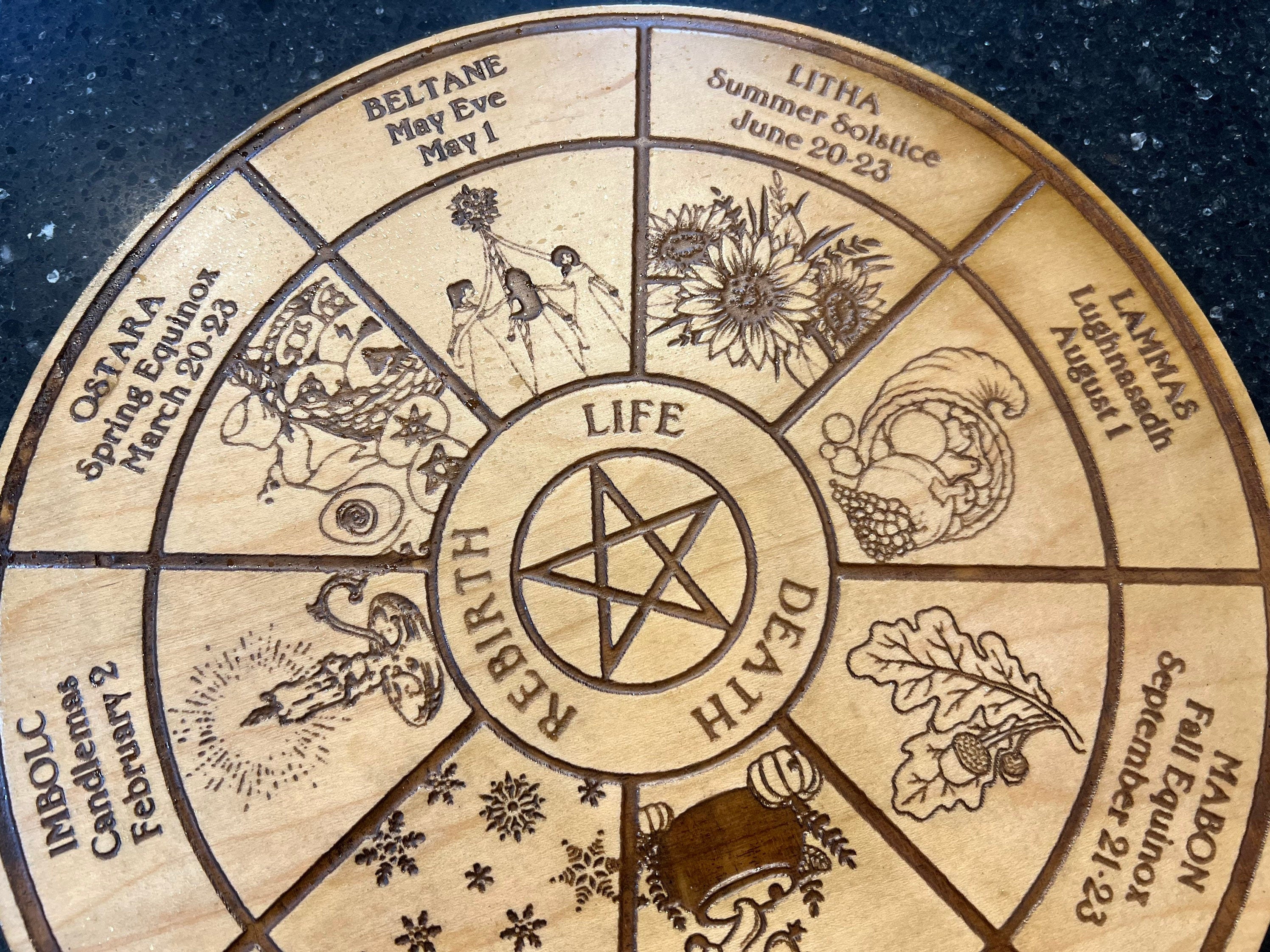 Custom Wheel of The Year - Sabbat - Wheel Of The Year - Pagan Calendar - Calendar - Witchy - Pagan - Druid - Yule - Beltane - Samhain