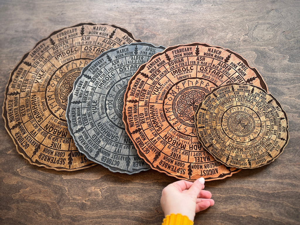 Celtic Tree of Life Calendar, Wheel Of The Year Wood Sign, Tree of Life, Pagan Calendar, Witchcraft, Witch Planner, Witch Altar, Witch Decor