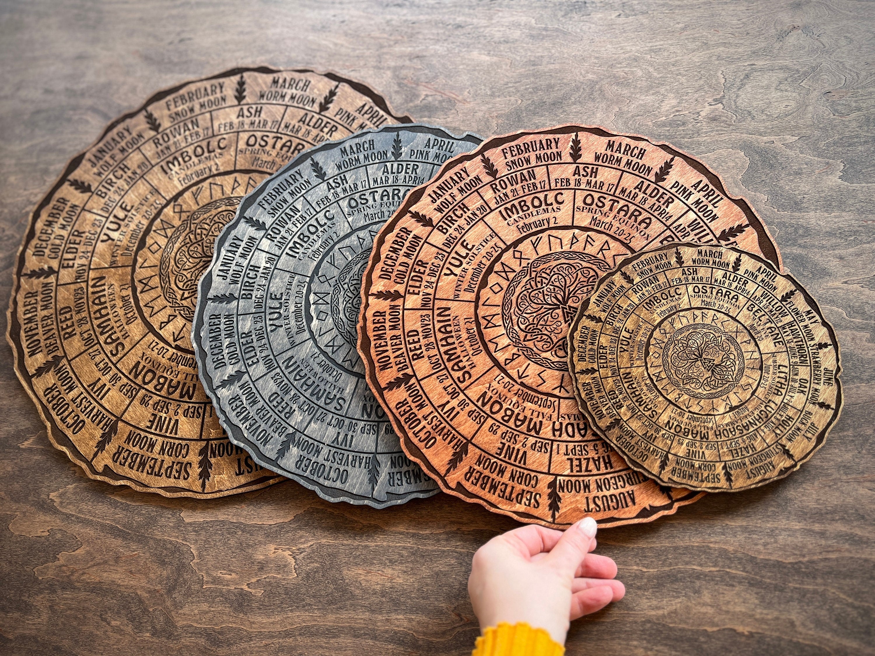 Celtic Tree of Life Calendar, Wheel Of The Year Wood Sign, Tree of Life, Pagan Calendar, Witchcraft, Witch Planner, Witch Altar, Witch Decor