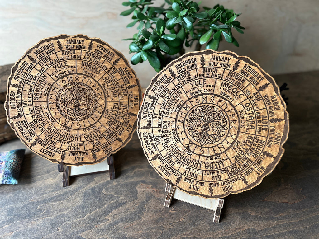 Celtic Tree of Life Calendar, Wheel Of The Year Wood Sign, Tree of Life, Pagan Calendar, Witchcraft, Witch Planner, Witch Altar, Witch Decor