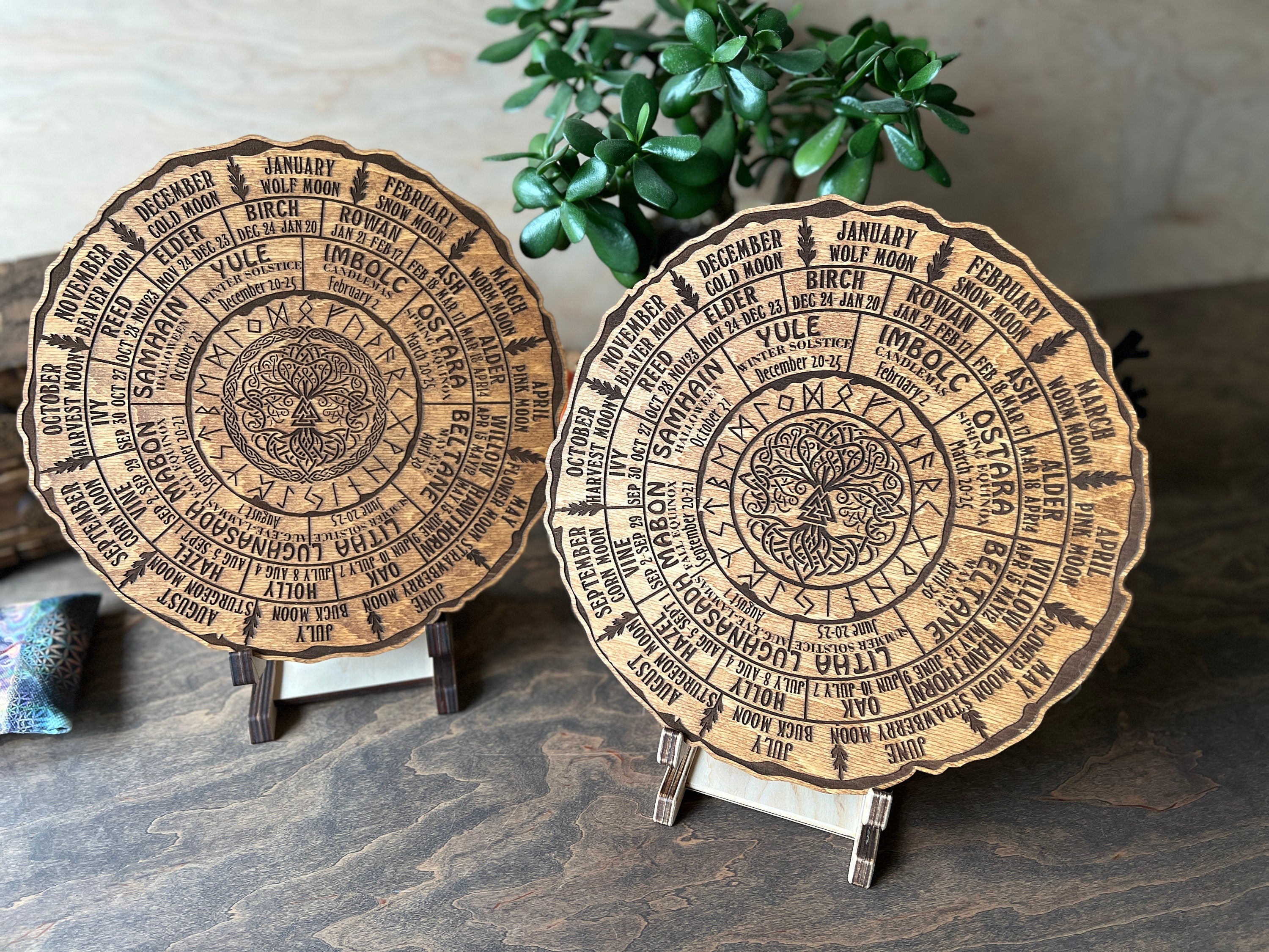 Celtic Tree of Life Calendar, Wheel Of The Year Wood Sign, Tree of Life, Pagan Calendar, Witchcraft, Witch Planner, Witch Altar, Witch Decor