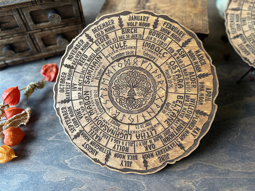 Celtic Tree of Life Calendar, Wheel Of The Year Wood Sign, Tree of Life, Pagan Calendar, Witchcraft, Witch Planner, Witch Altar, Witch Decor