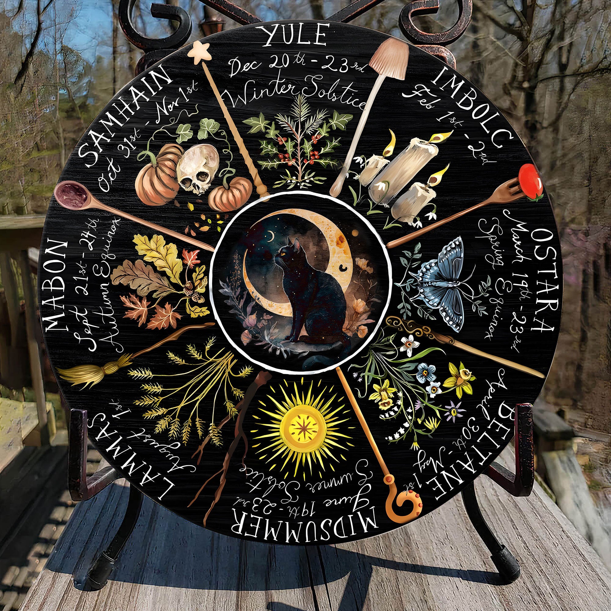 Wheel Of The Year, Pagan Calendar, Waldorf Calendar, Witchcraft, Wicca, Witch, Grimoire, Wiccan, Moon Phases, Witchy, Montessori Calendar