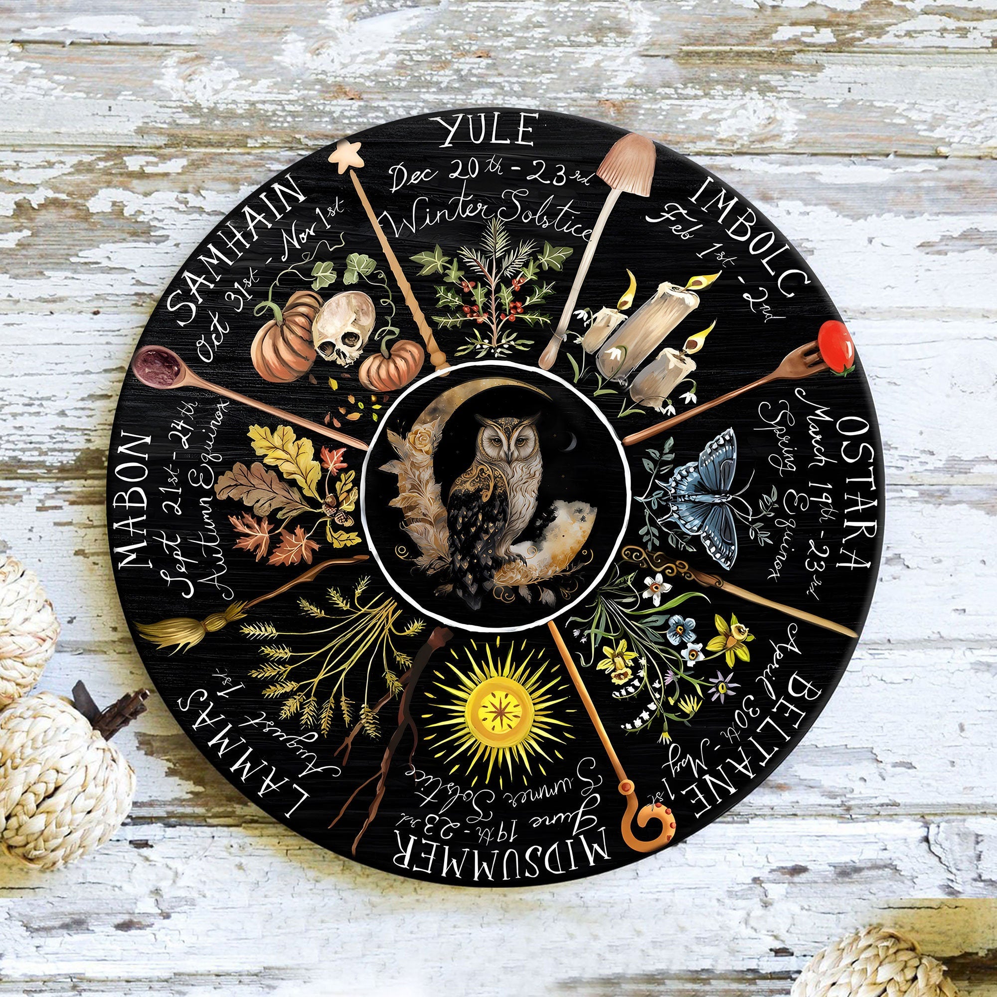 Wheel Of The Year, Pagan Calendar, Waldorf Calendar, Witchcraft, Wicca, Witch, Grimoire, Wiccan, Moon Phases, Witchy, Montessori Calendar