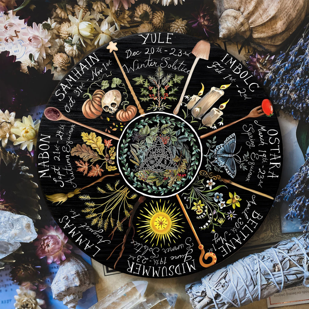 Wheel Of The Year, Pagan Calendar, Waldorf Calendar, Witchcraft, Wicca, Witch, Grimoire, Wiccan, Moon Phases, Witchy, Montessori Calendar