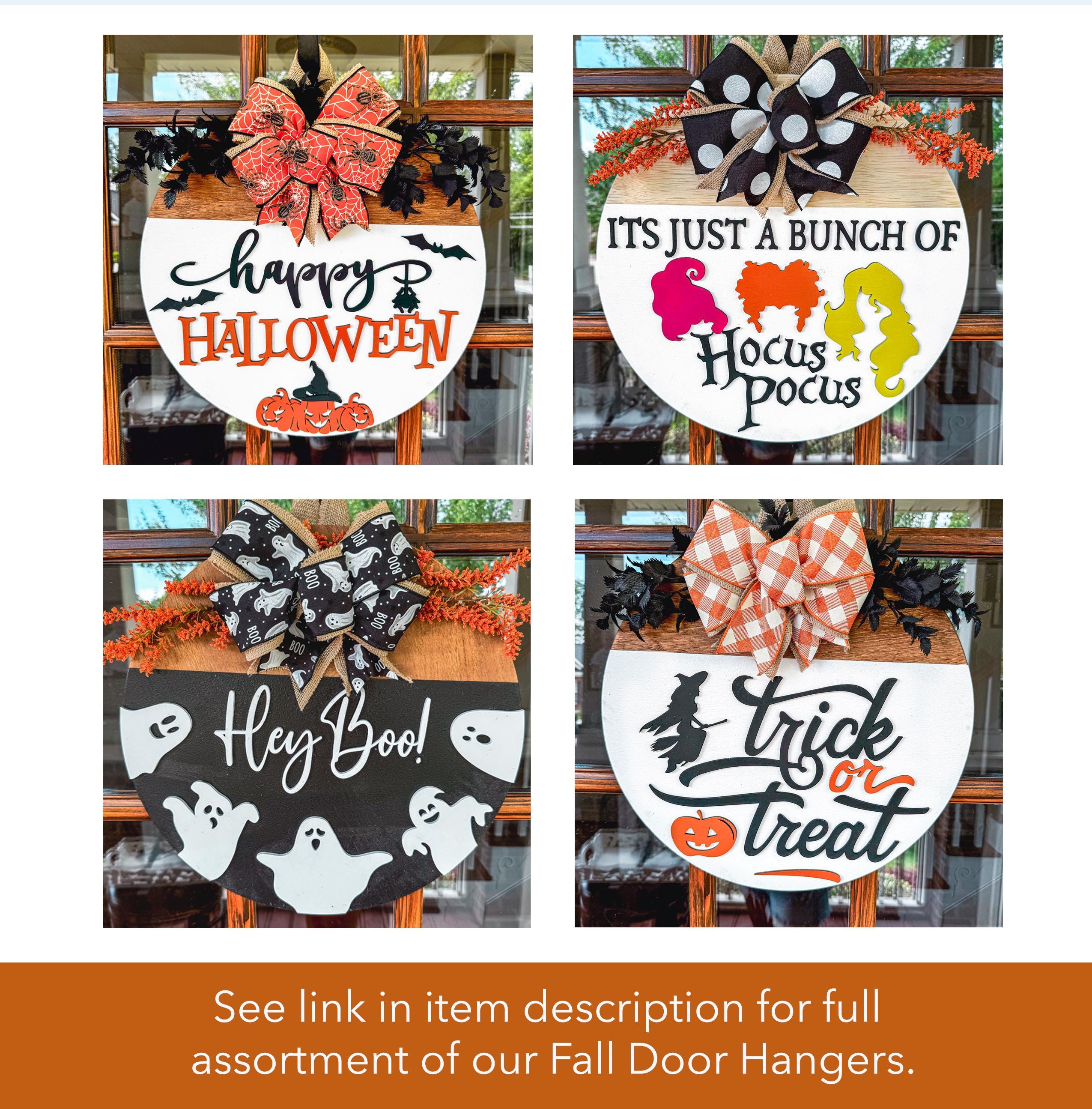 Welcome Halloween Wooden Door Hanger