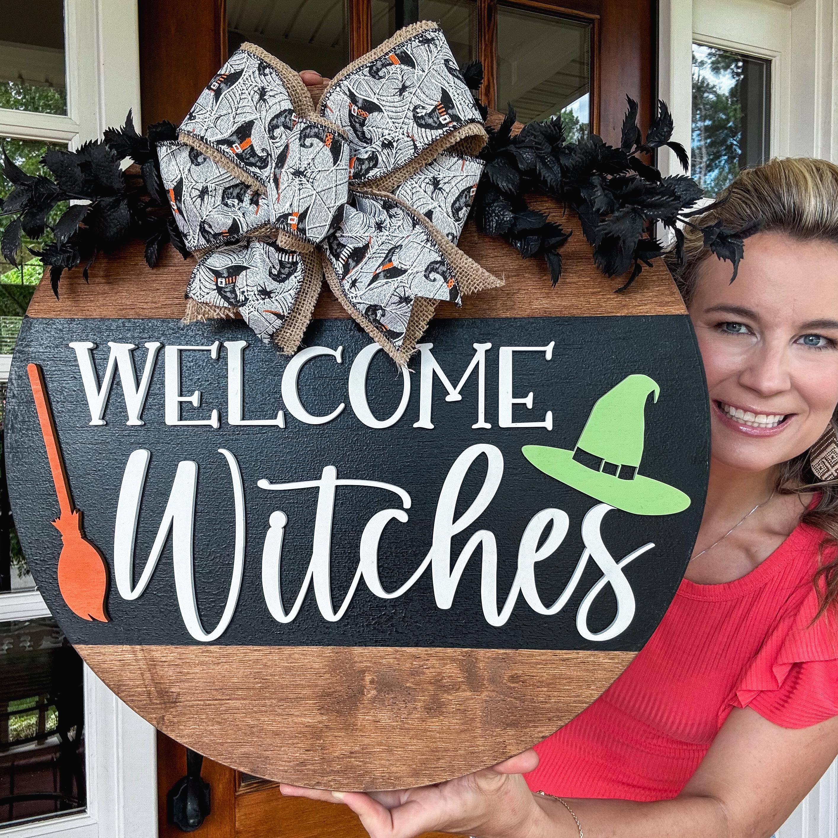 Welcome Halloween Wooden Door Hanger