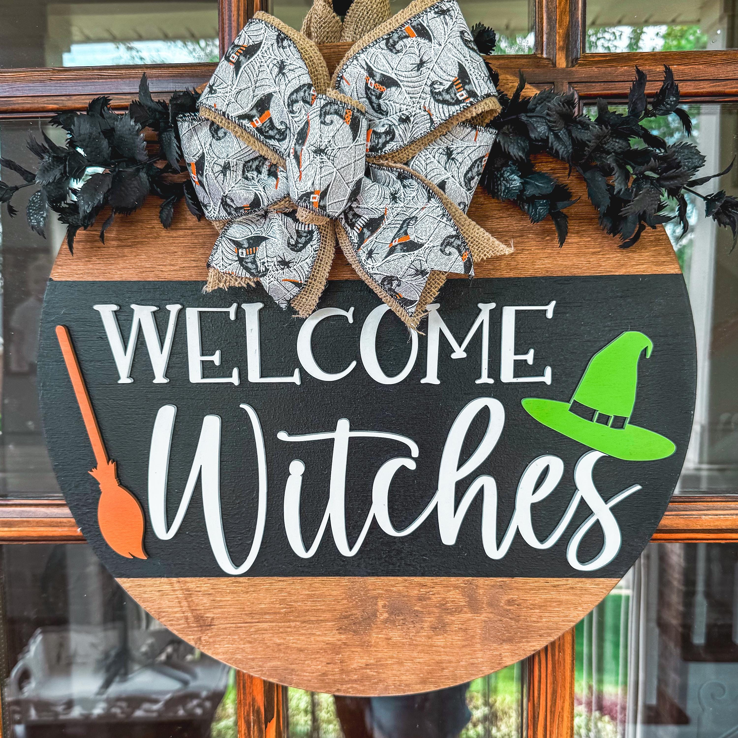 Welcome Halloween Wooden Door Hanger