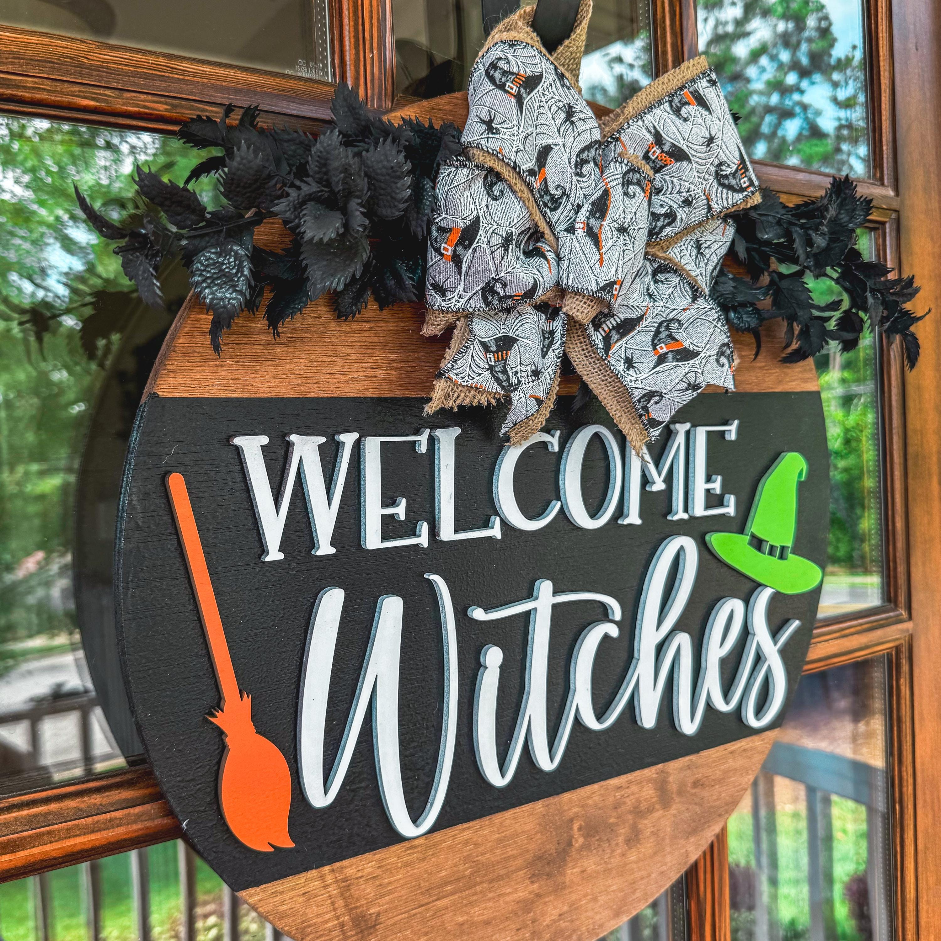 Welcome Halloween Wooden Door Hanger