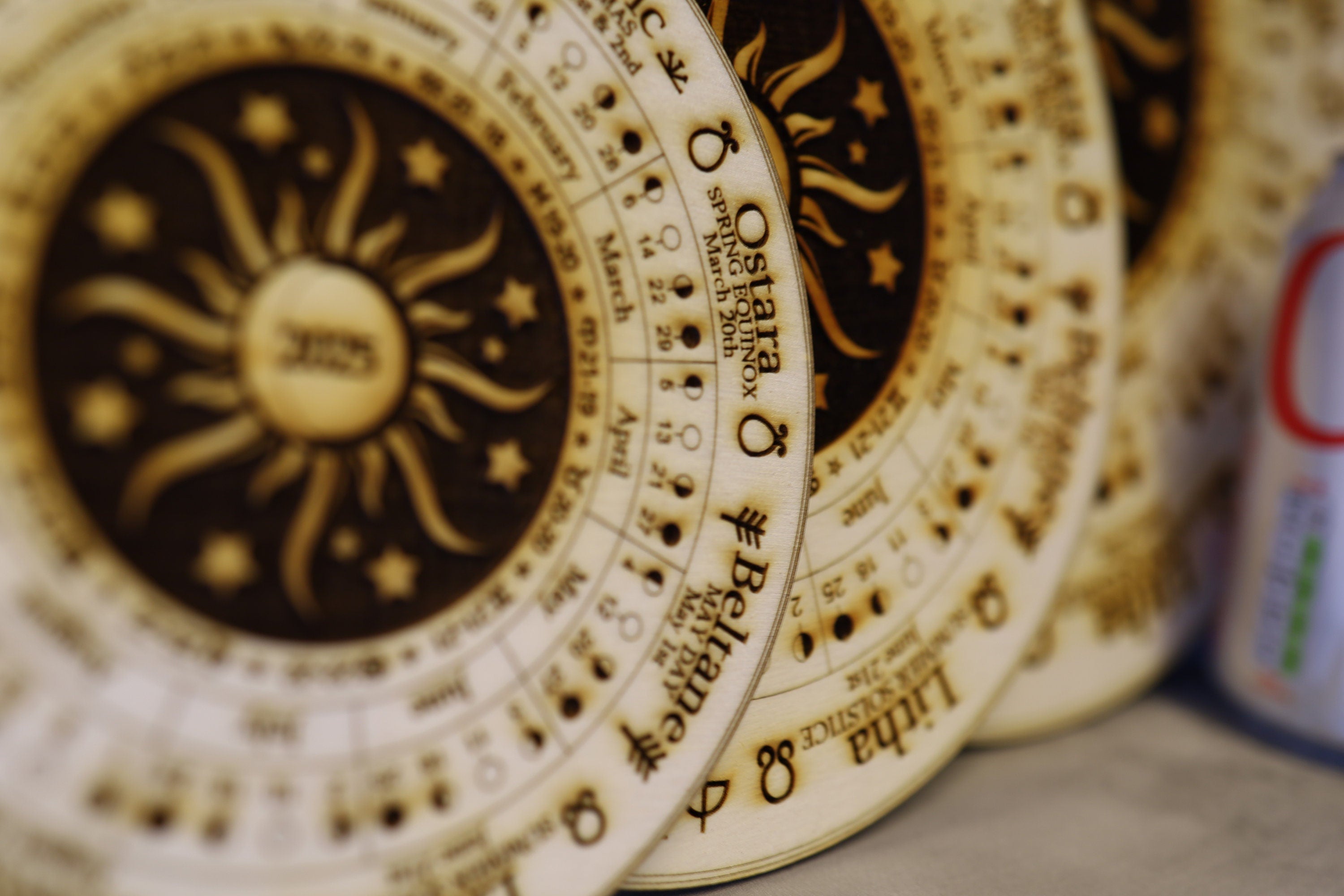 2025 Wheel of the year Moon phase calendar, available in 3 sizes, Moon and Stars Design, Festivals & Seasons, wicca, pagan, altar, unique