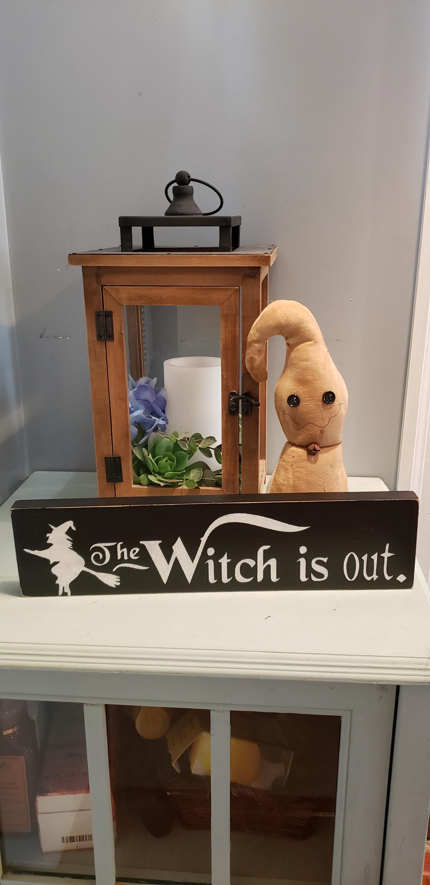 The Witch is In Sign Halloween Witch Sign