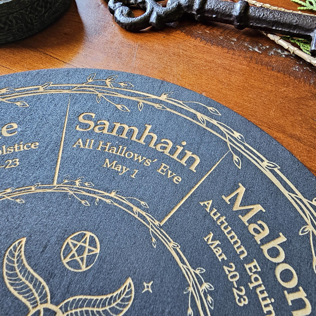 Celestial Moth Wheel of the Year // Pagan Witch Calendar Board // Celtic Sabbat Board