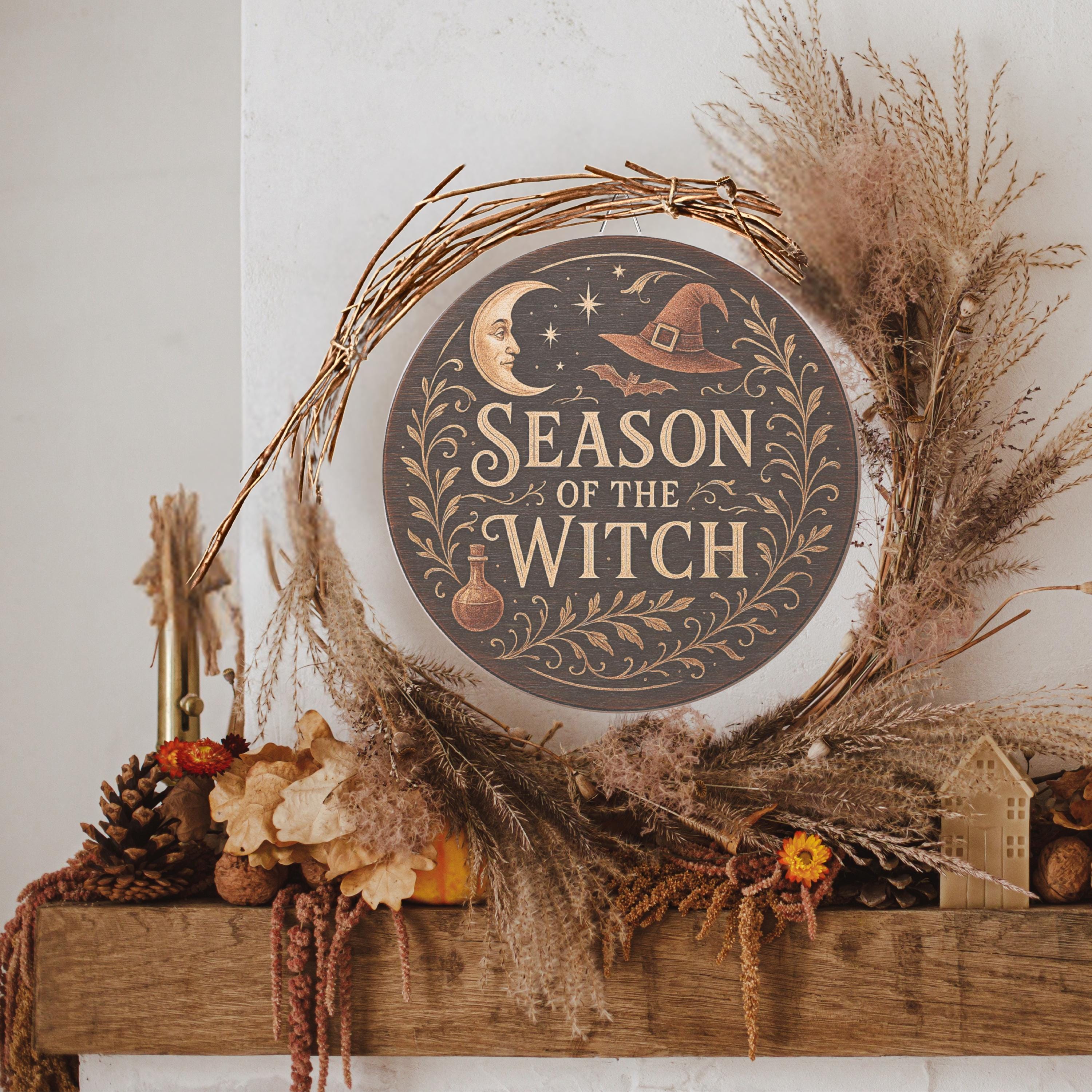 Season of the Witch Wooden Sign