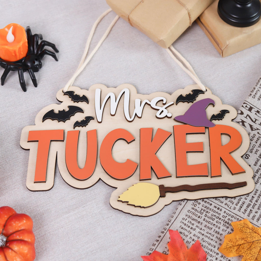 Personalized Halloween Name Sign