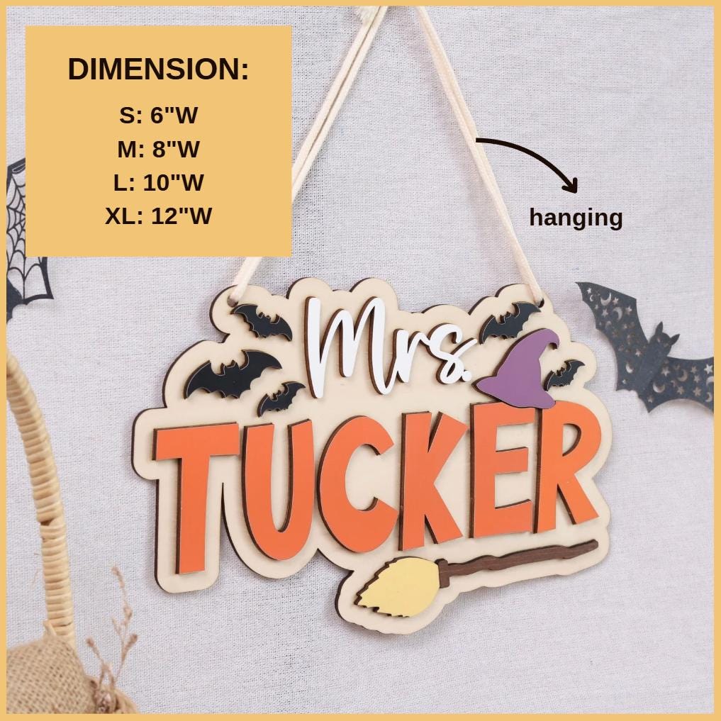 Personalized Halloween Name Sign