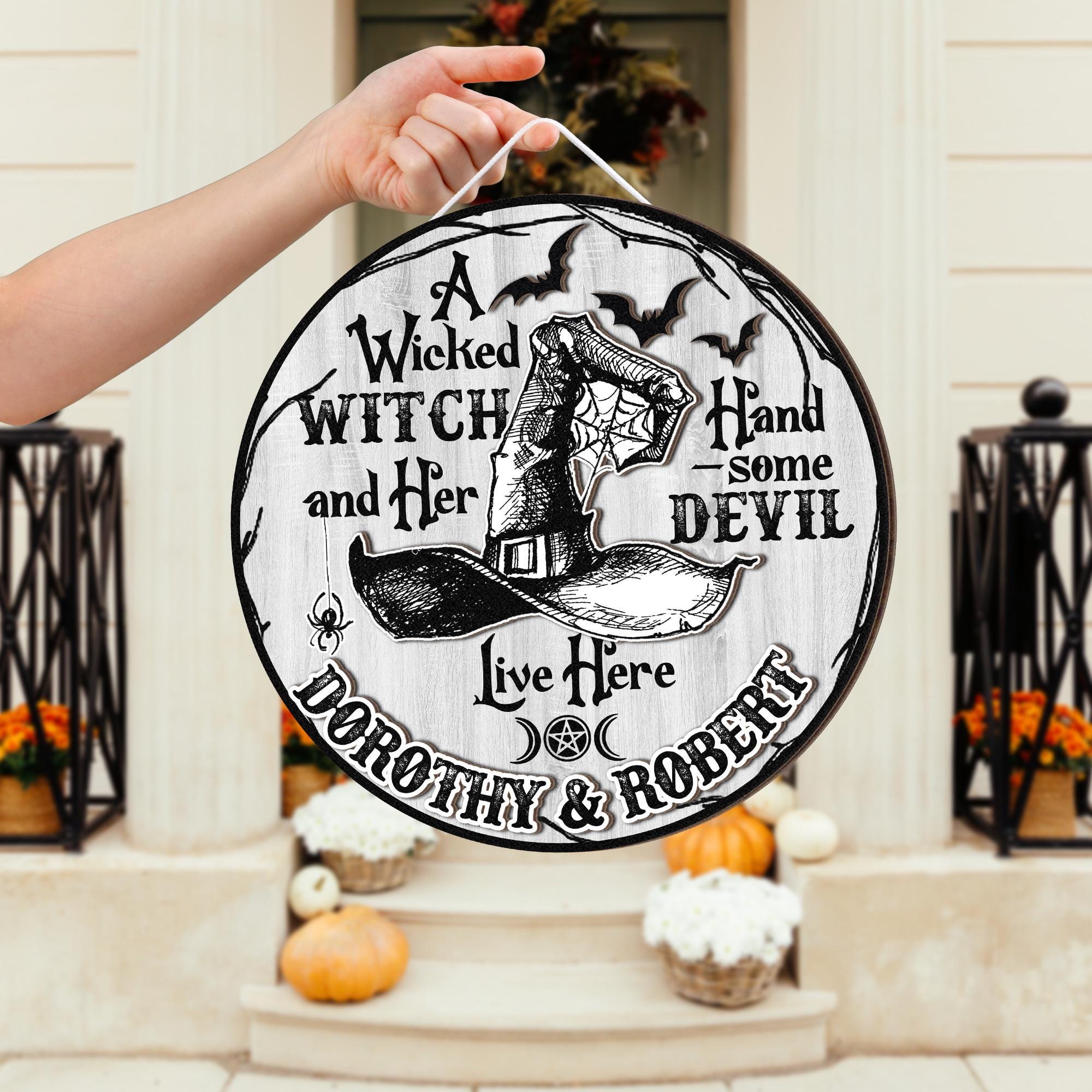 Wicked Witch & Handsome Devil Door Hanger
