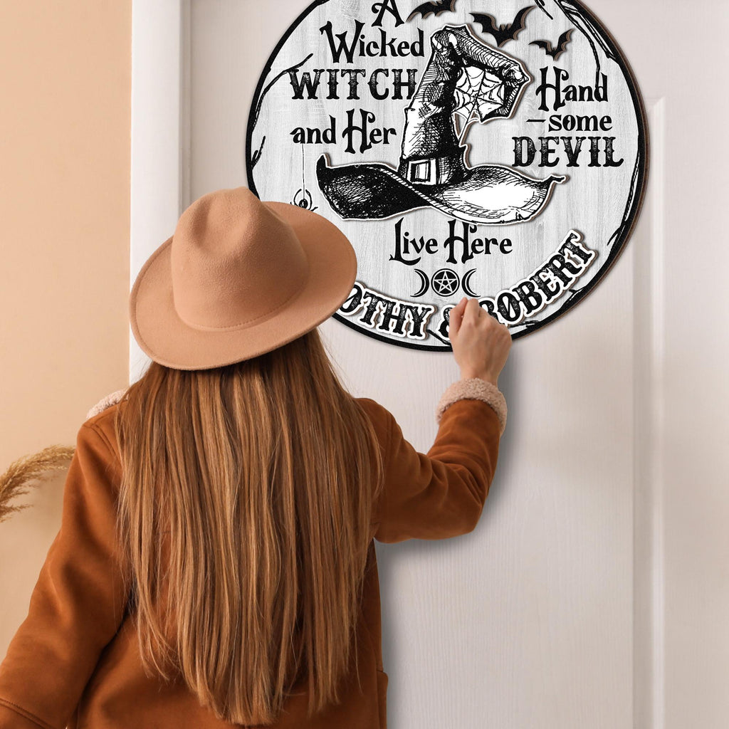 Wicked Witch & Handsome Devil Door Hanger