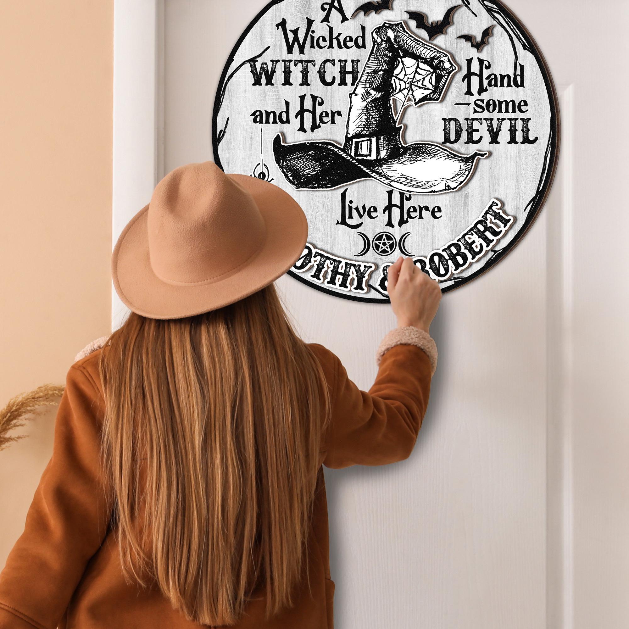 Wicked Witch & Handsome Devil Door Hanger