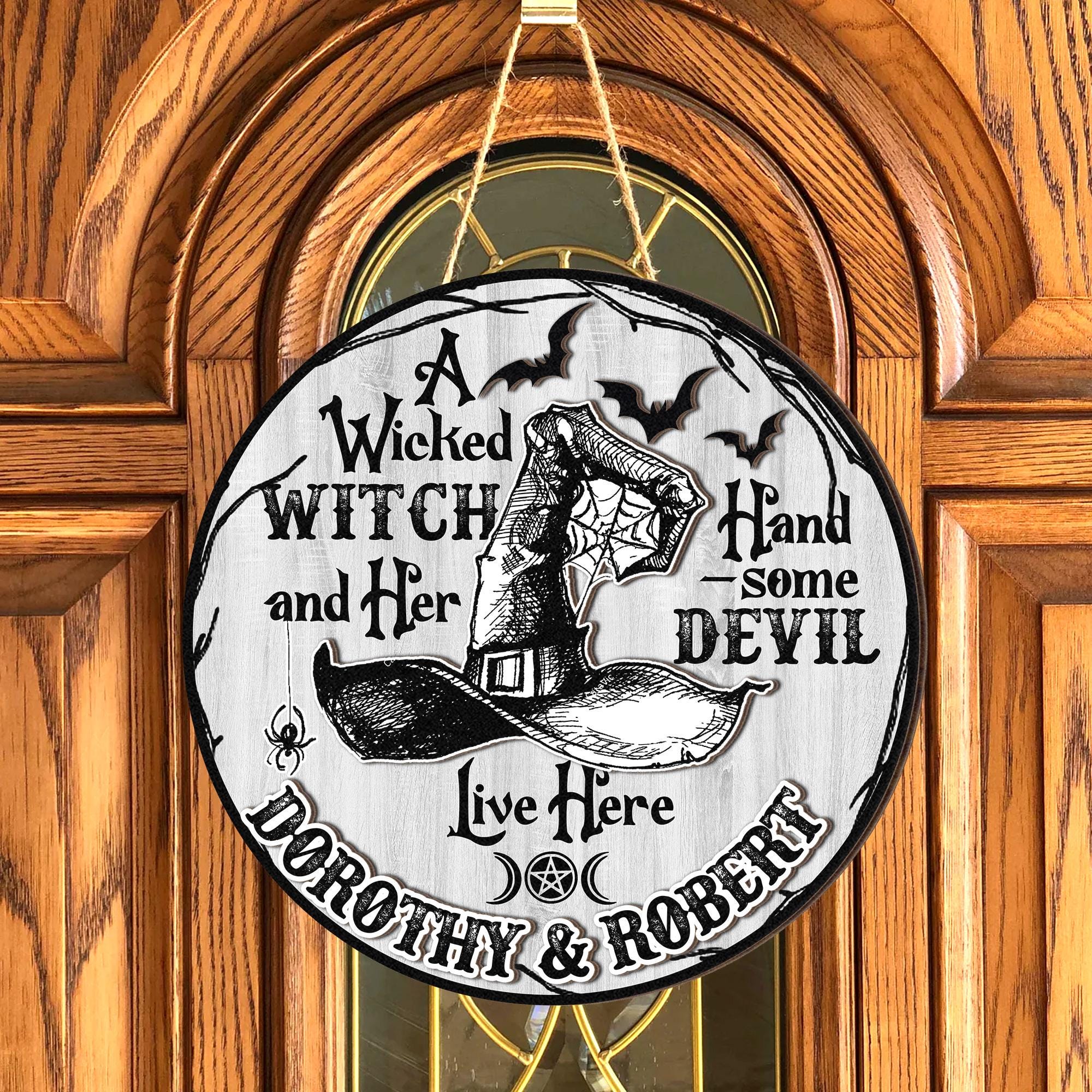 Wicked Witch & Handsome Devil Door Hanger