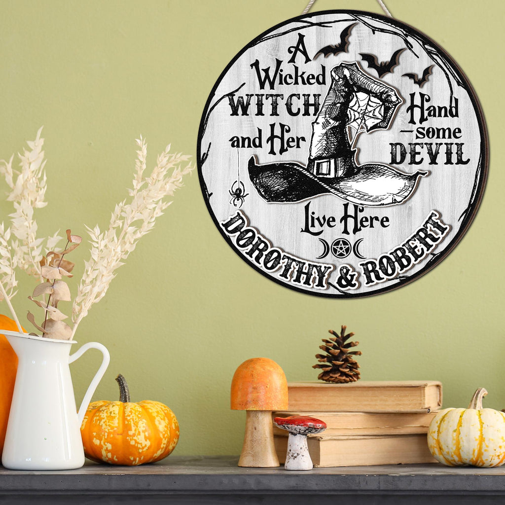 Wicked Witch & Handsome Devil Door Hanger