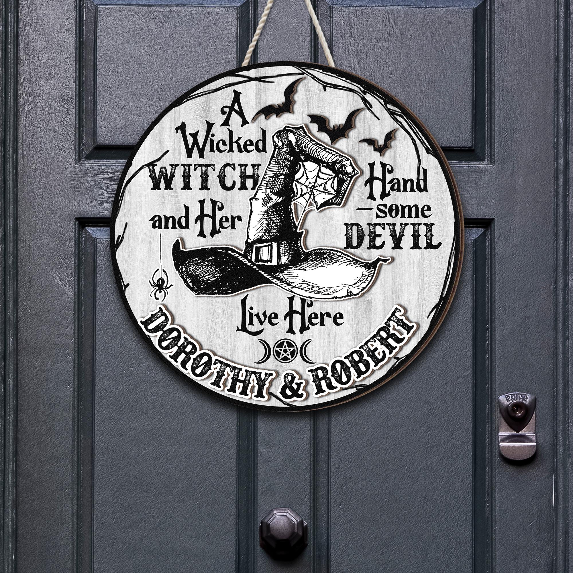 Wicked Witch & Handsome Devil Door Hanger