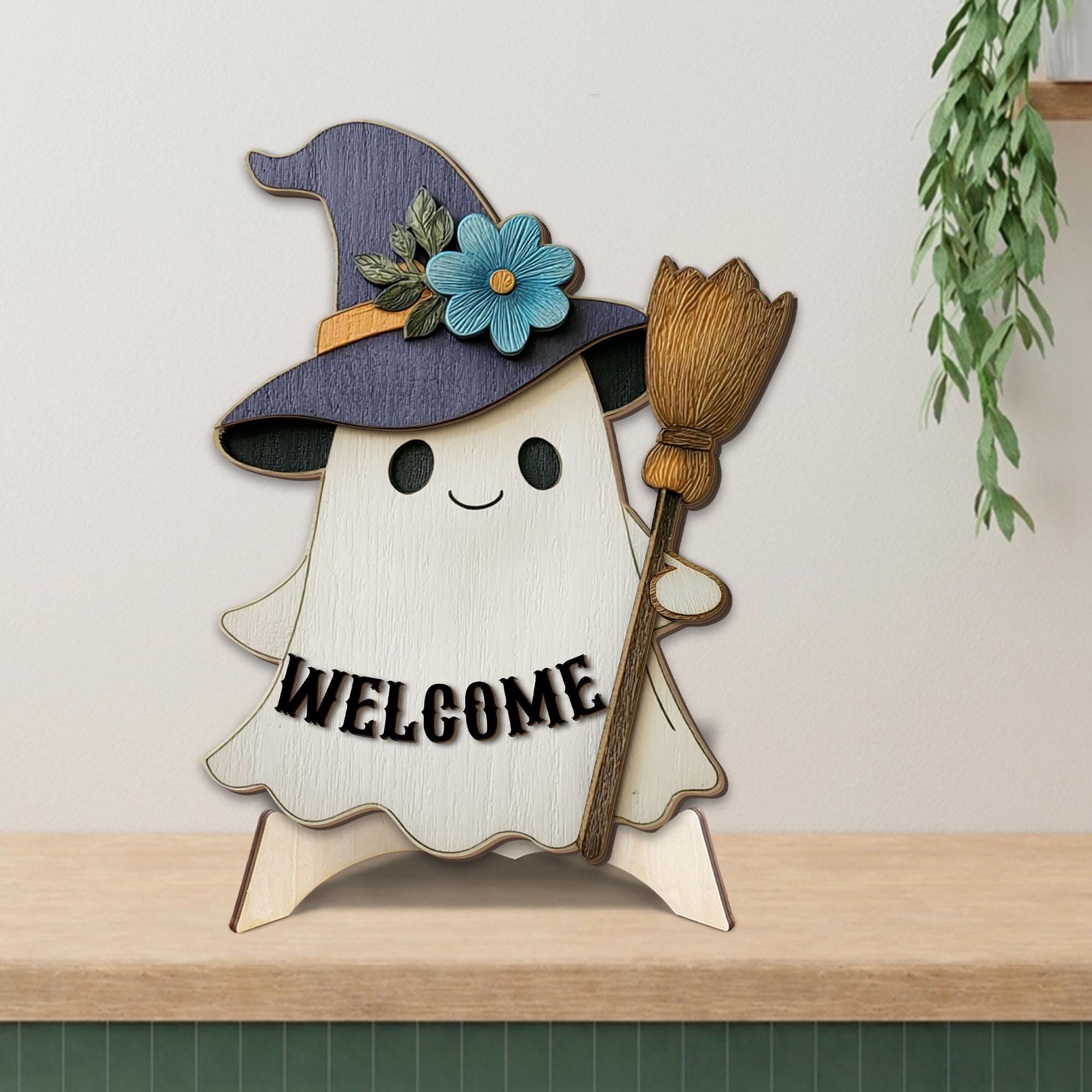Halloween Ghost Welcome Sign