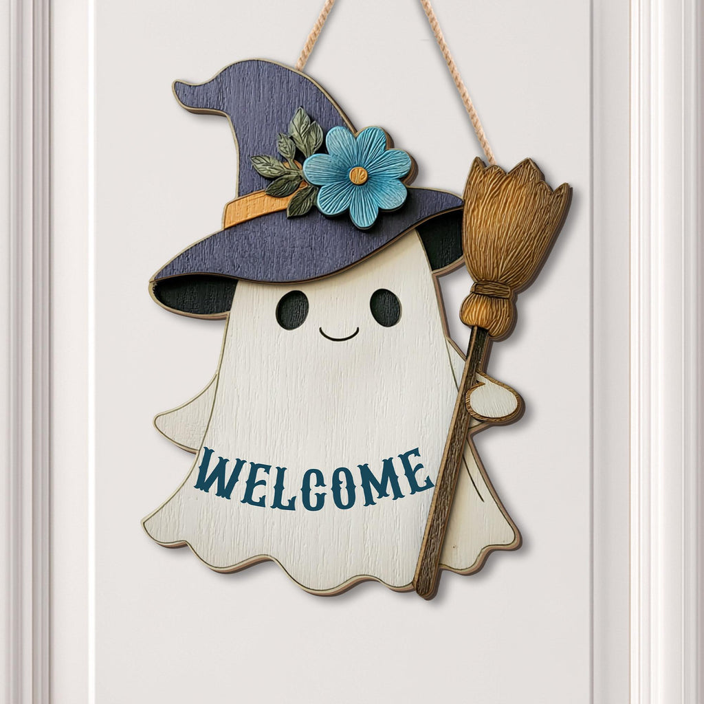 Halloween Ghost Welcome Sign