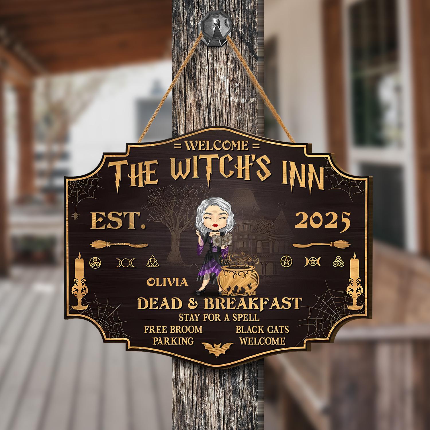 Spooky Halloween Witchy Salem Sign