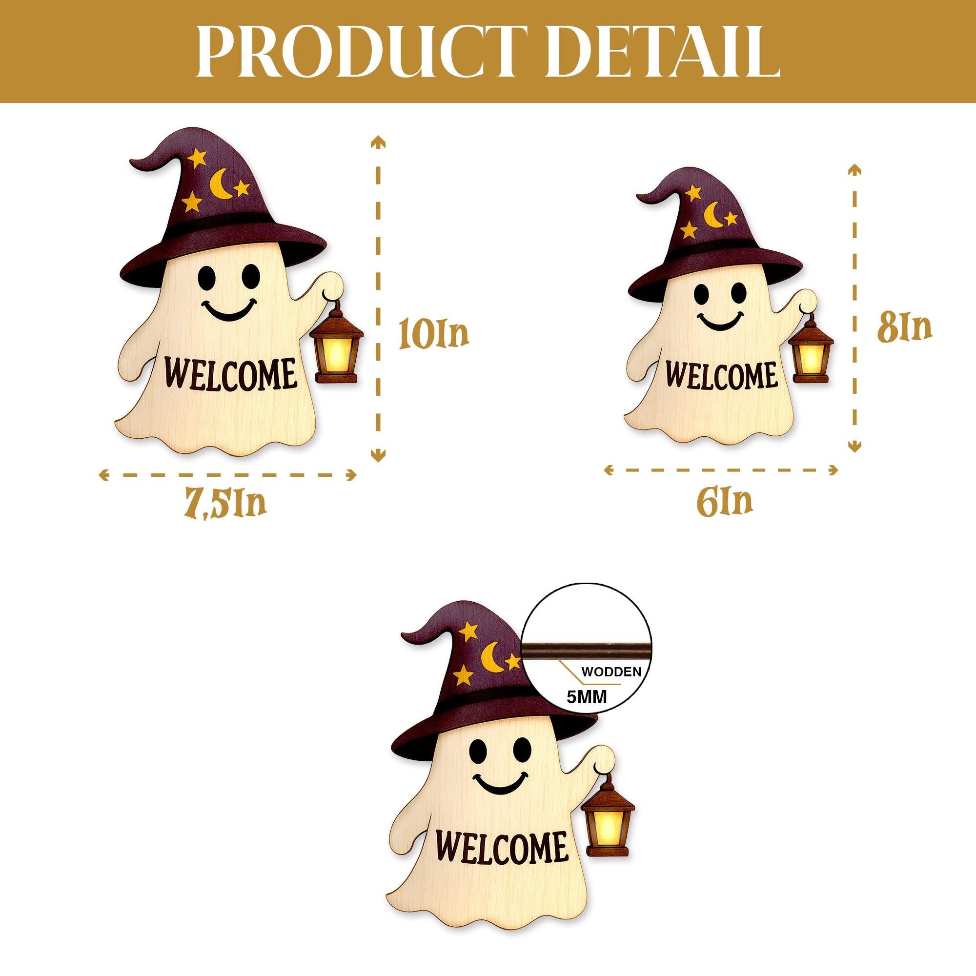 Halloween Ghost Welcome Sign
