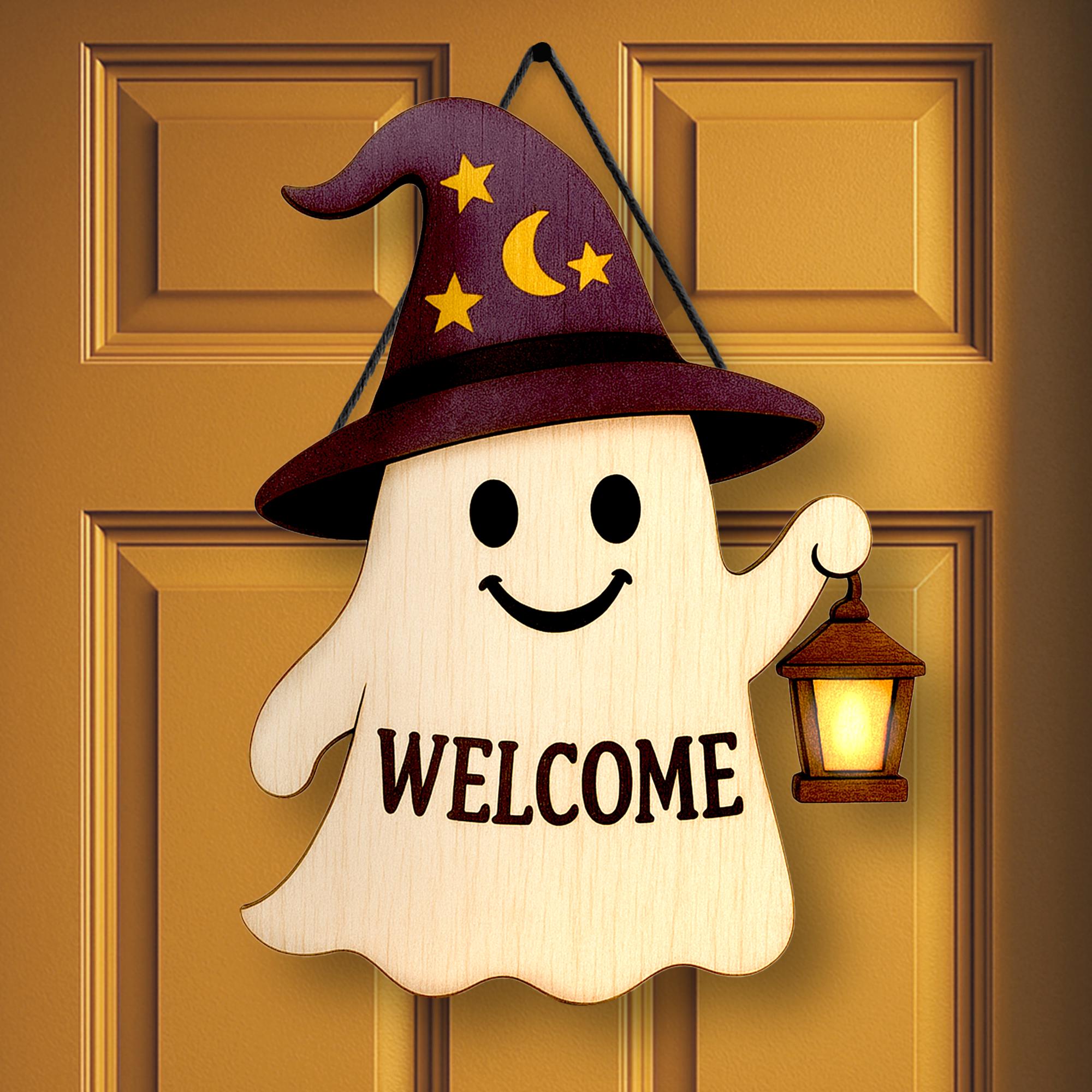 Halloween Ghost Welcome Sign