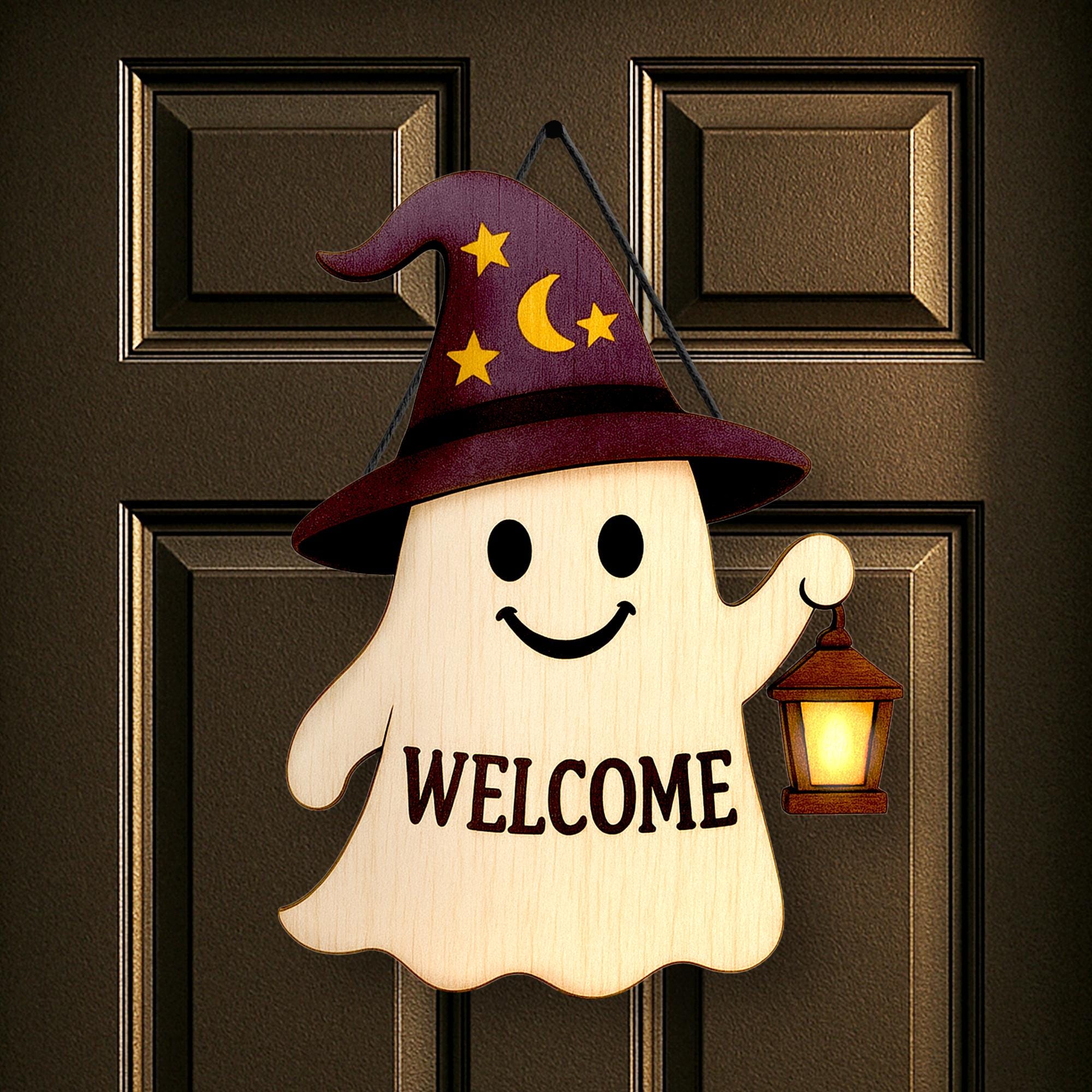 Halloween Ghost Welcome Sign