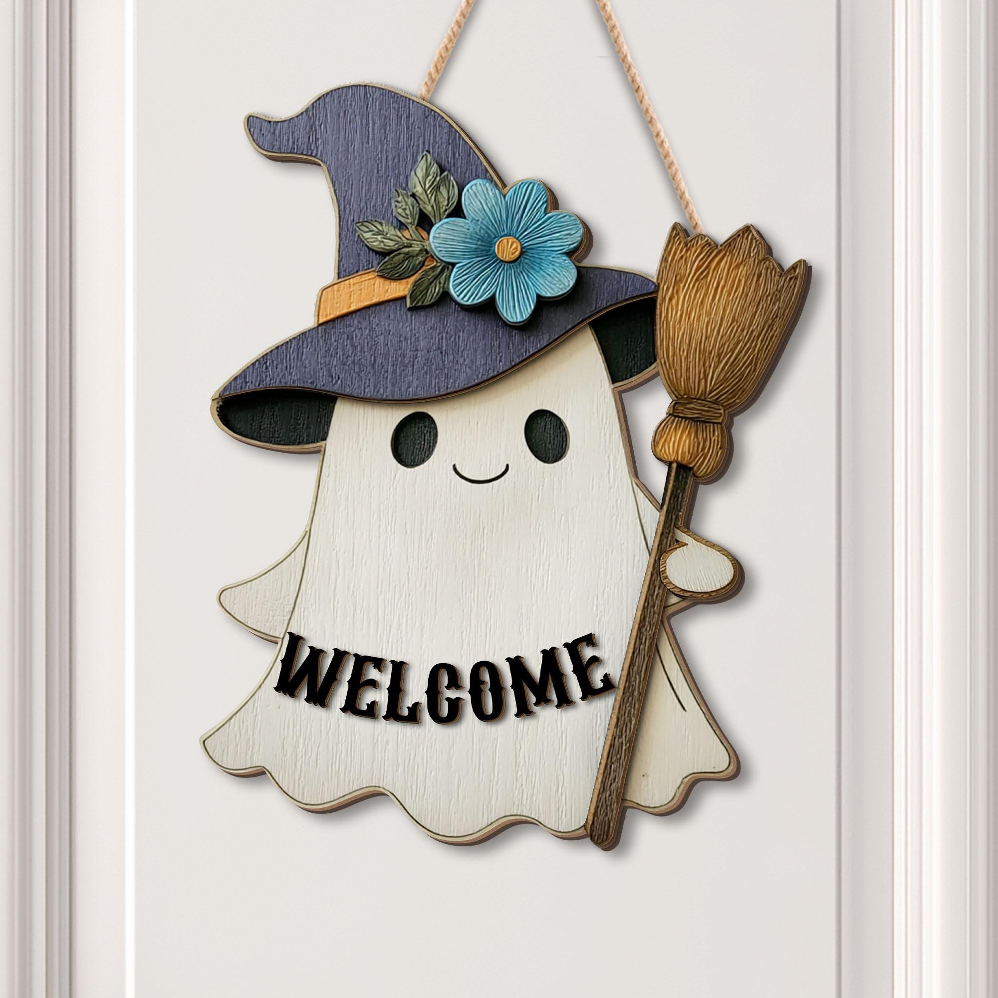 Halloween Ghost Welcome Sign