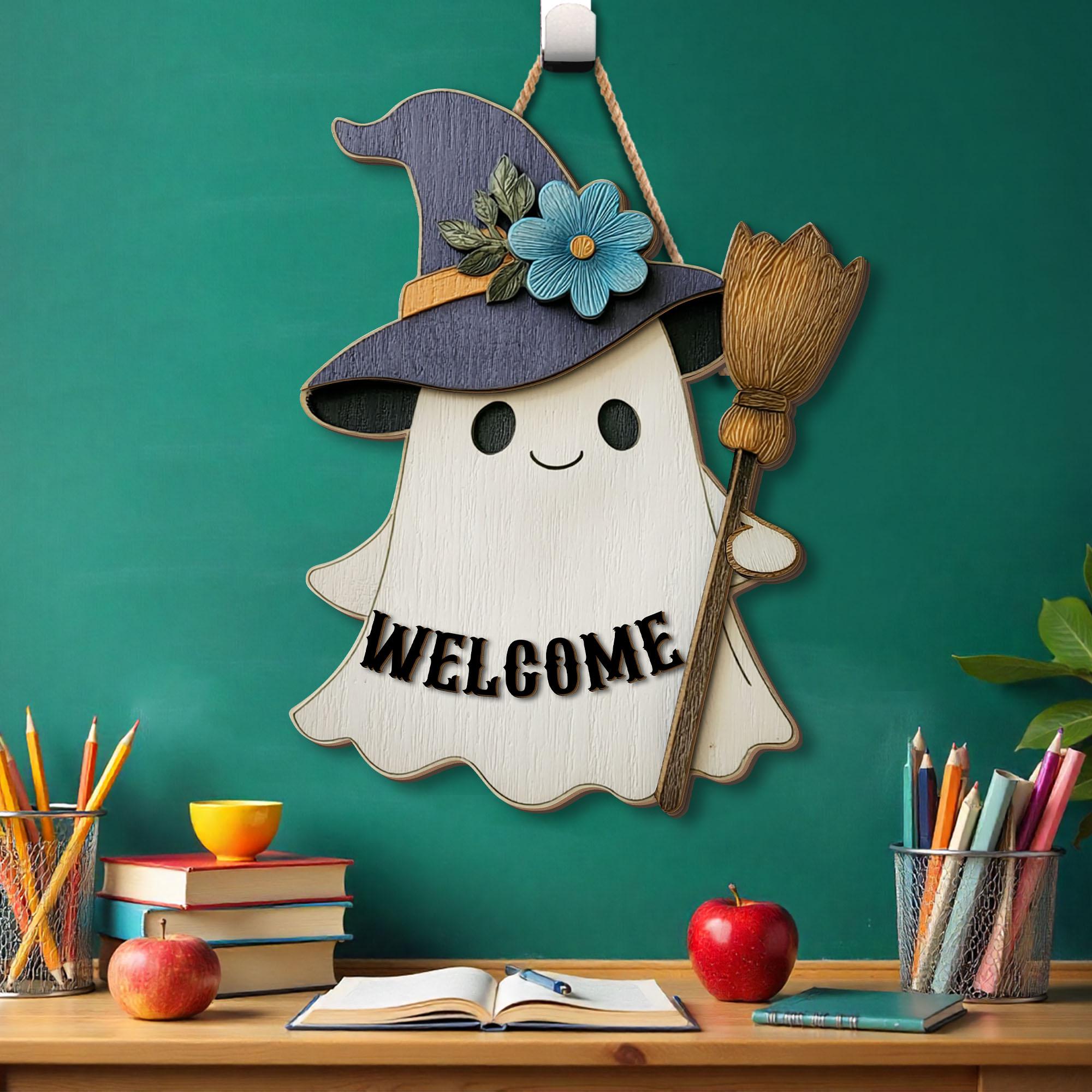 Halloween Ghost Welcome Sign