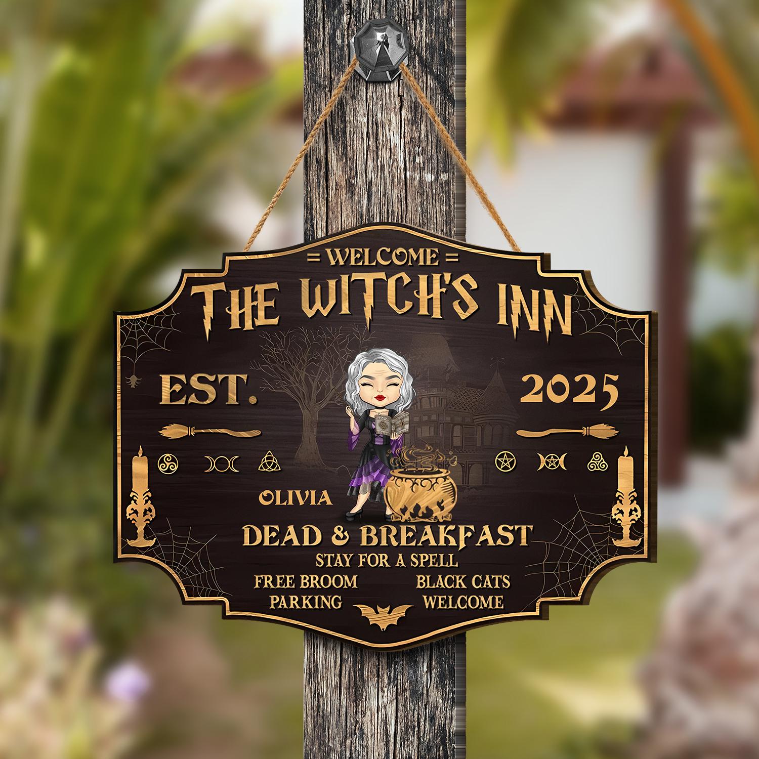 Spooky Halloween Witchy Salem Sign
